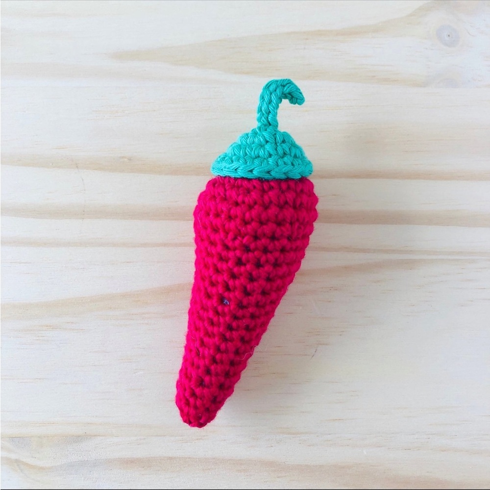 Crochet Pepper Kawaii Crochet Amigurumi Pretend Play Toy Foods
